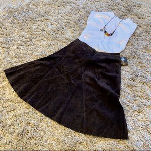 Brown Suede Skirt